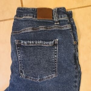 Maurices High-Rise Skinny Jeans in Dark Blue Denim